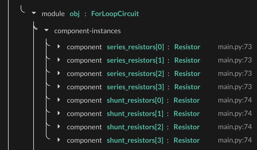 ForLoop Device Tree